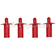 HuanQi 727 Parts-19-02 RP2026 Car shell pillar(4pcs)-Red,HuanQi 727 Rc Car Spare Parts Replacement Accessories,HQ727 HQ 727 1:10 Scale BRUSHED RC Racing Truck Parts rc off-road car Parts,Truck Car Parts